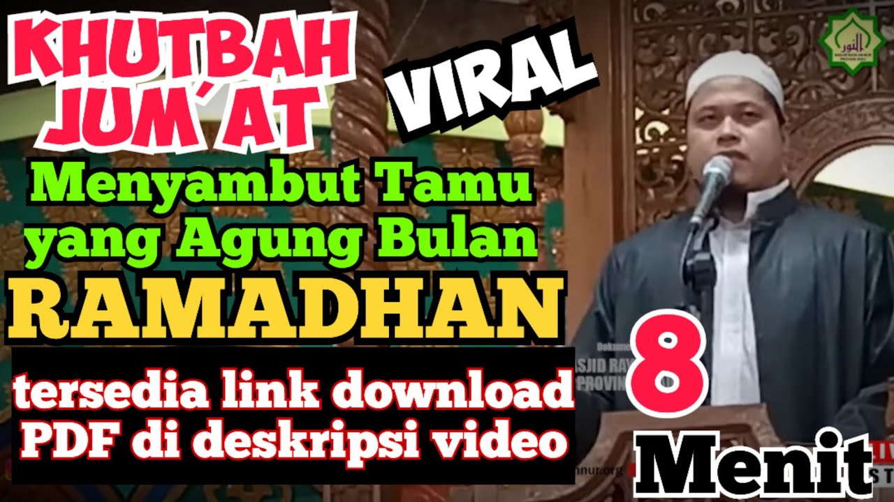 Khutbah jum'at sambut bulan suci ramadhan