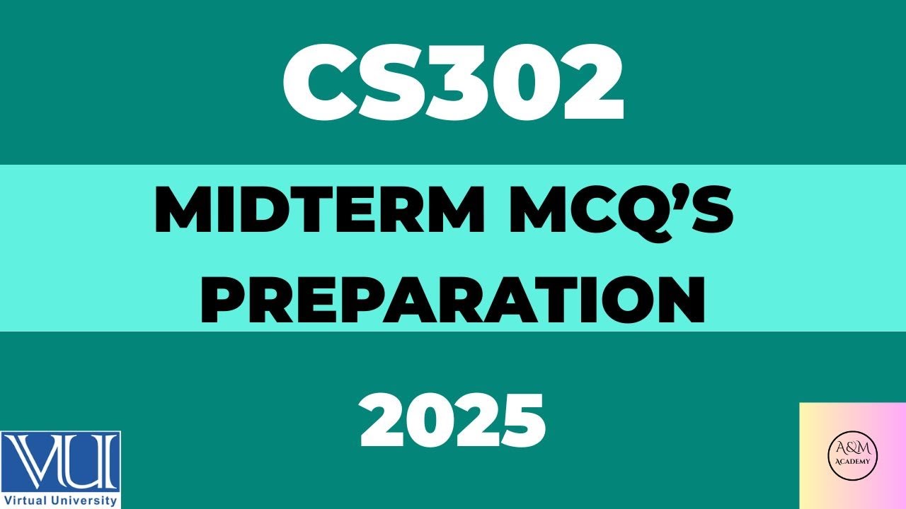 CS302 Midterm MCQ'S Preparation