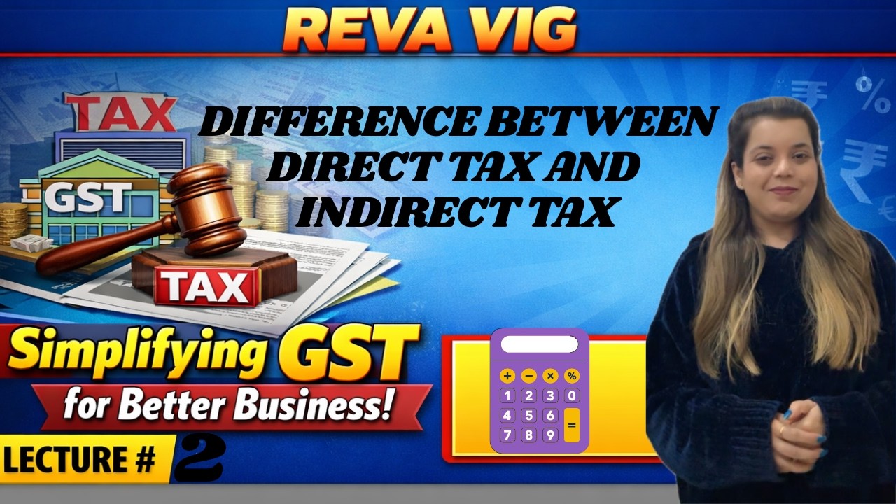 Difference between Direct Tax and Indirect Tax | GST | L-2 | 2016 | BCOM BBA CA CS CMA