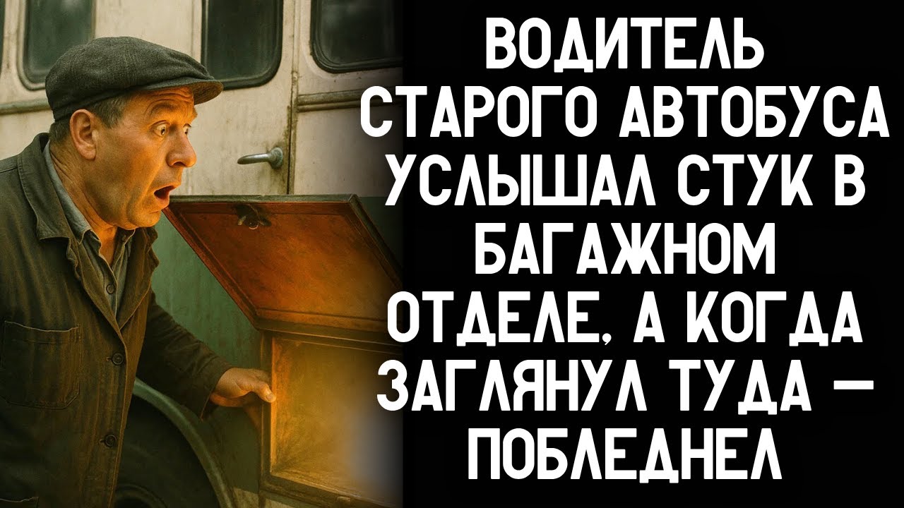 Водитель старого автобуса услышал стук в багажном отсеке, а когда заглянул туда - потерял дар речи!