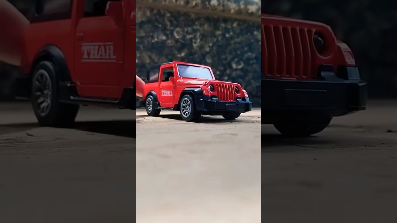 Mud off-road 4×4 drive Mahindra THAR Roxx Red Scale model miniature SUV power 