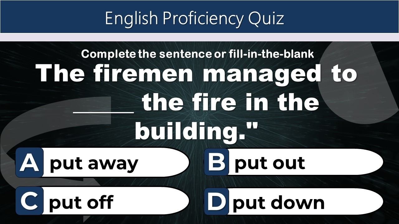English Proficiency Quiz | Only Fluent Speakers Will Pass!  #7