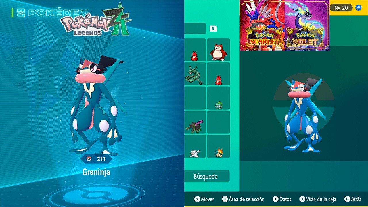 Ash's Greninja in SV and PLZA