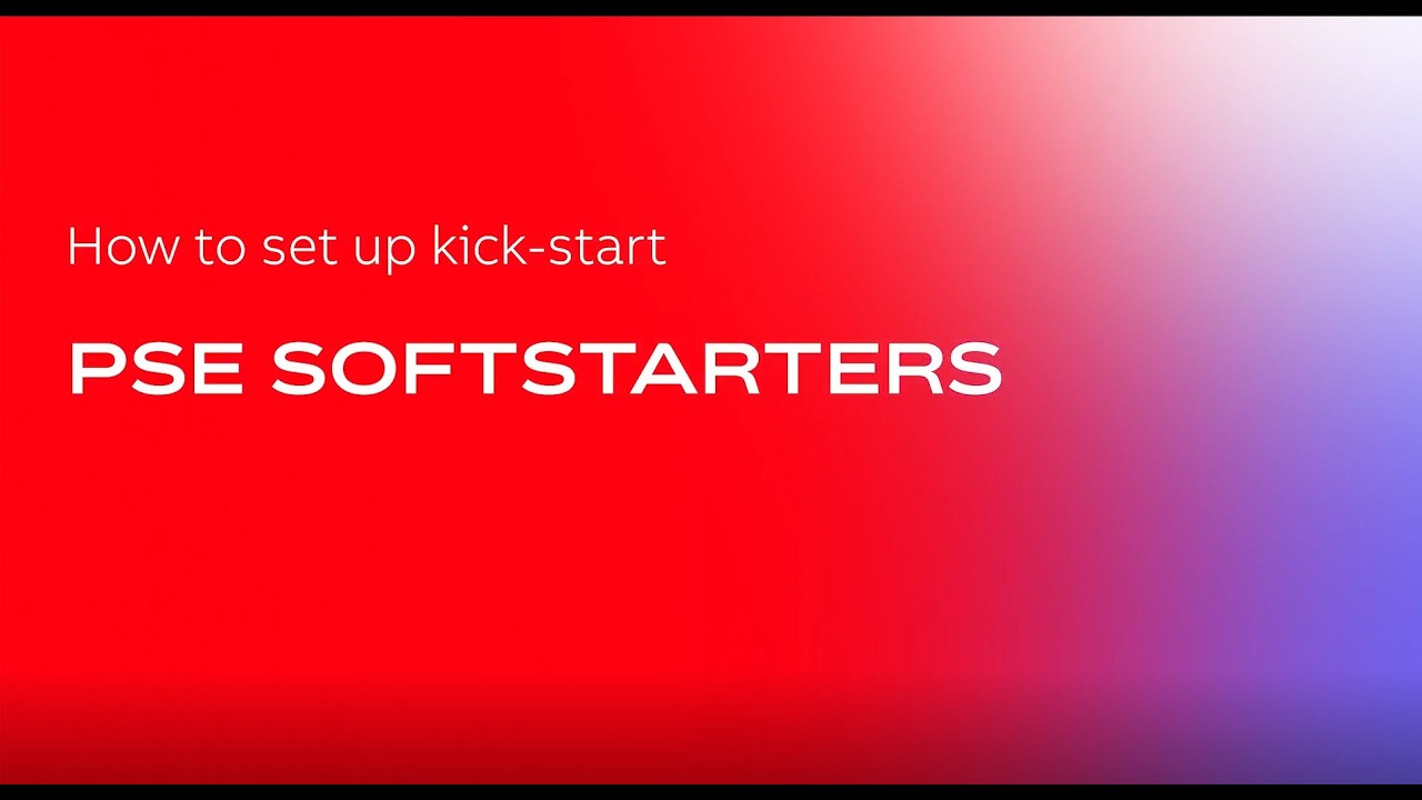 How to use the Kick Start function on ABB PSE Softstarters