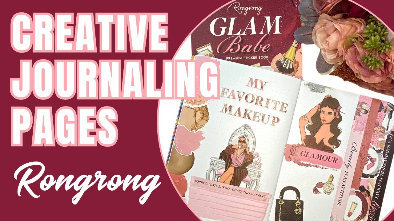 New Rongrong! Glam Babe Creative Journaling Pages| Plan With Me | Waterfall Tabs
