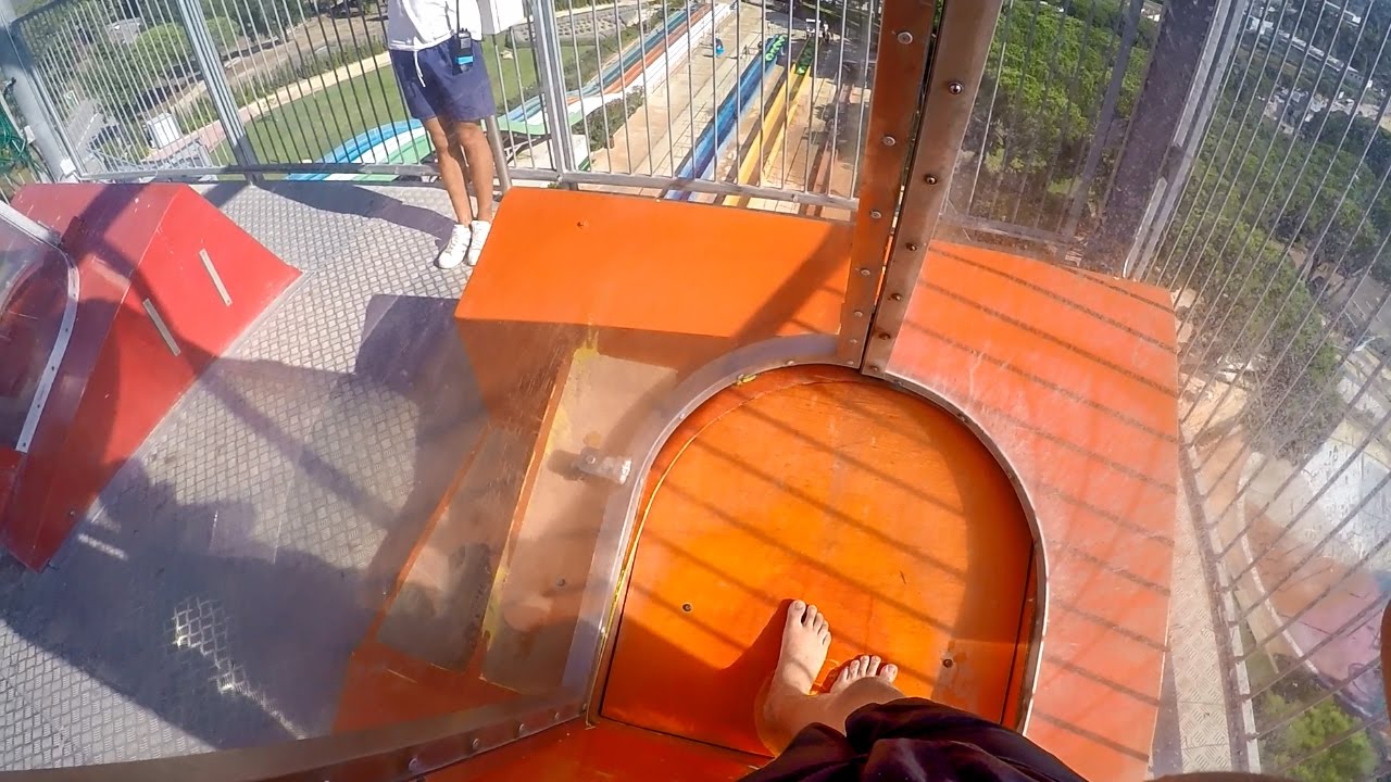 Water World Lloret de Mar - Speed Furious | Orange Trapdoor Slide Onride