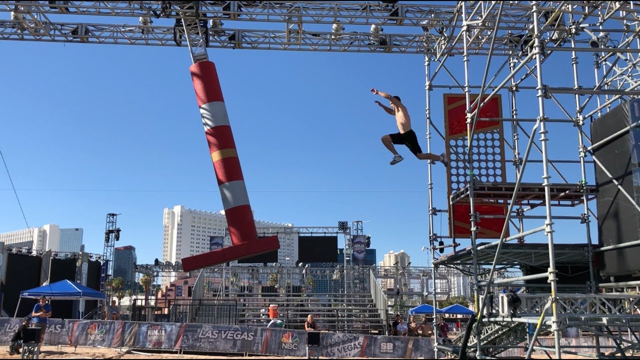 Joe Moravsky American Ninja Warrior 2018 - Vegas Finals Stages 2 and 3 Course Testing!