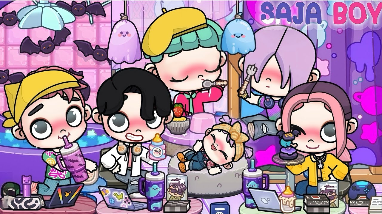 I Got Adopted by SAJA BOYS in Avatar World 🍼😈 | HUNTR/X | Pazu