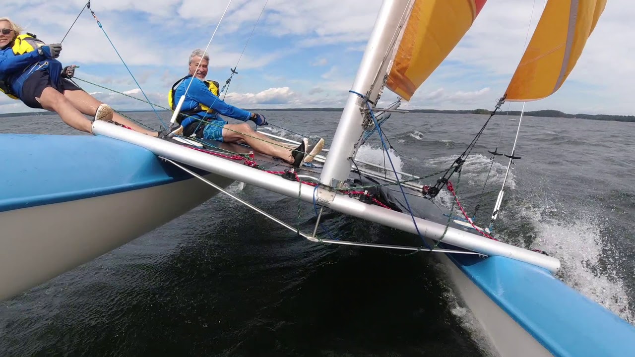 Prindle 18 Catamaran Sailing on Lake Hartwell Georgia 10/16/19