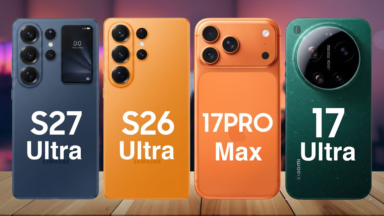 Samsung S27 Ultra vs Samsung S26 Ultra vs iPhone 17 Pro Max vs Xiaomi 17 Ultra – Full Comparison
