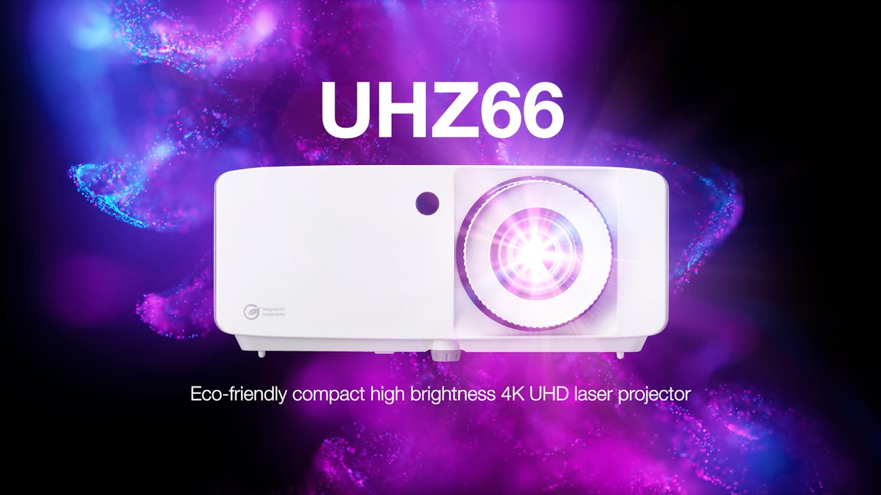 Optoma UHZ66 Eco-friendly compact high brightness 4K UHD home laser projector