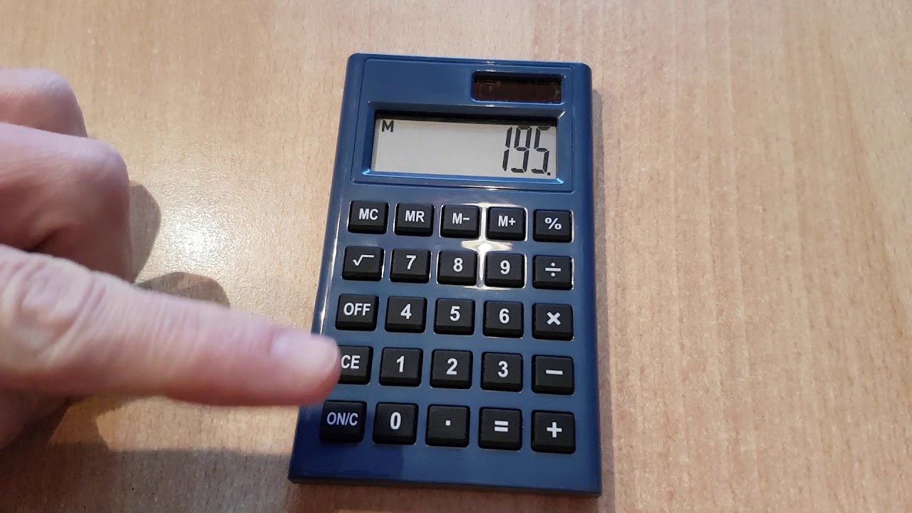 Erkl&auml;rung Speicher am einfachen Taschenrechner - M+ M- MR MC