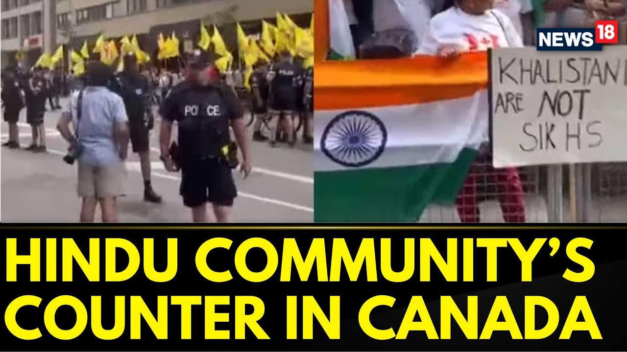 Canada News | Hindu Community Protest Against Khalistani Groups In Surrey | English News | News18