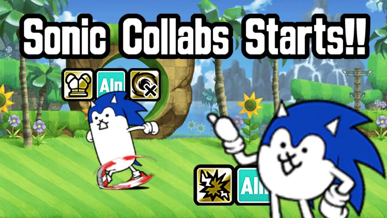 The Battle Cats - Sonic Collabs Starts! Enter Sonic Cat!!