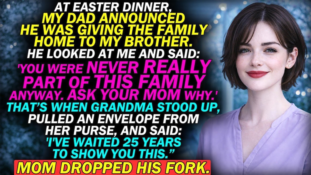 My Parents Told Everyone At Easter I Wasn't Their Real Daughter—A Envelope Silenced The Entire Table