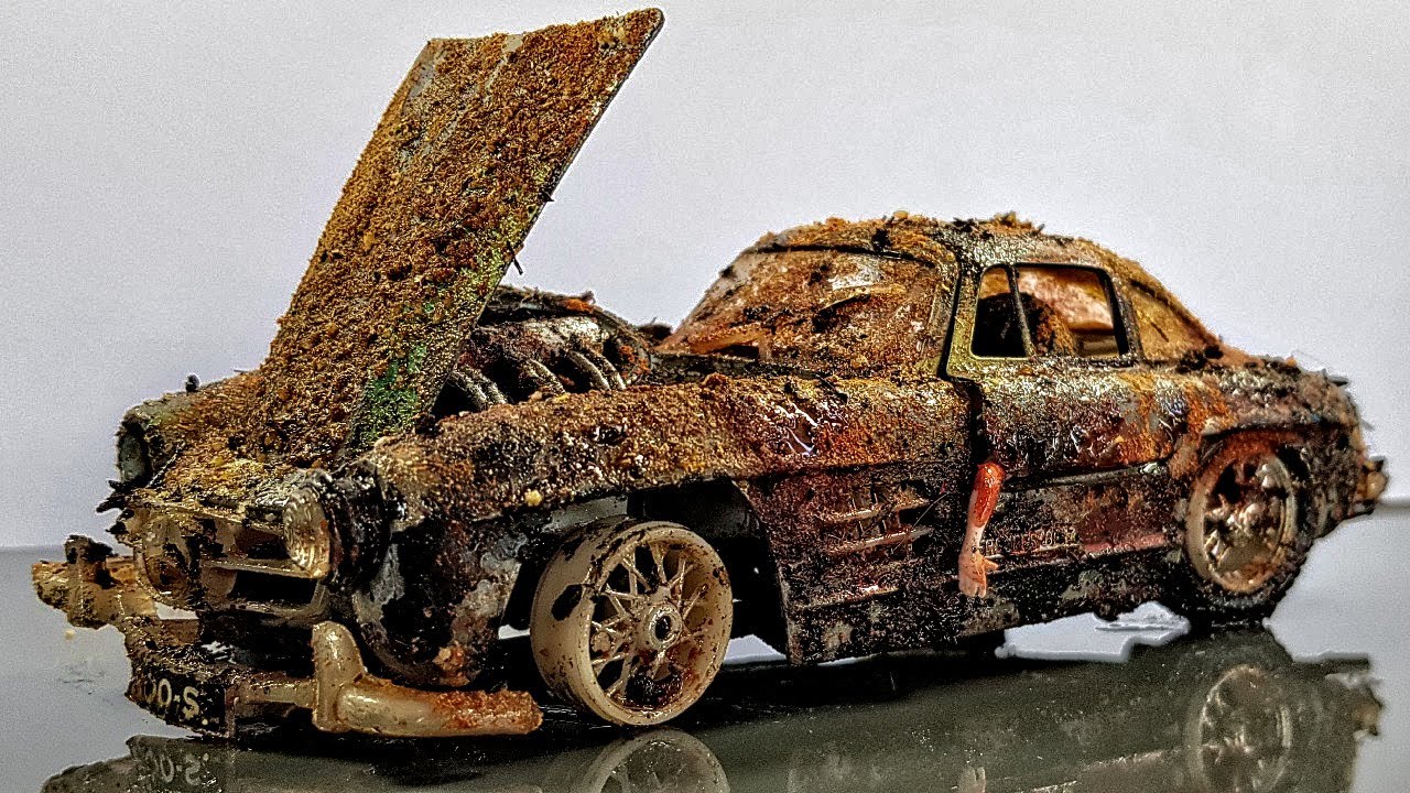 Restoration Damaged MERCEDES 300-SL Rescue old Abandoned Model Car By Small Restore