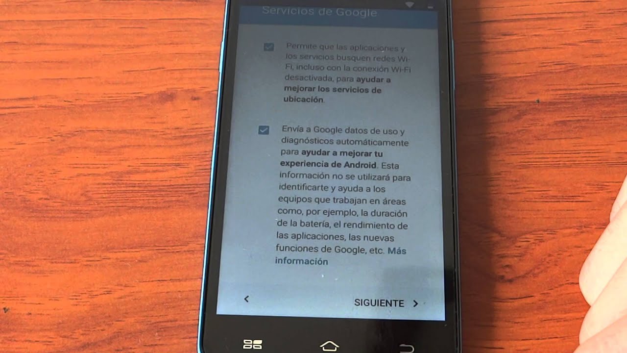 Quitar cuenta Google Azumi LT50+