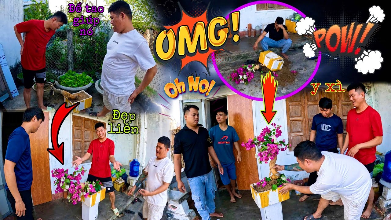 Quốc Bẻm Cùng Rìu Khờ Thiết Kế Cây Hoa Giấy 100tr Làm Thiết Khmer Há Hốc Mồm