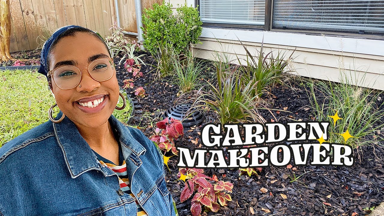 Small Backyard MAKEOVER | Planting a Cheap and Easy Flowerbed in a New Space| Housewarmin