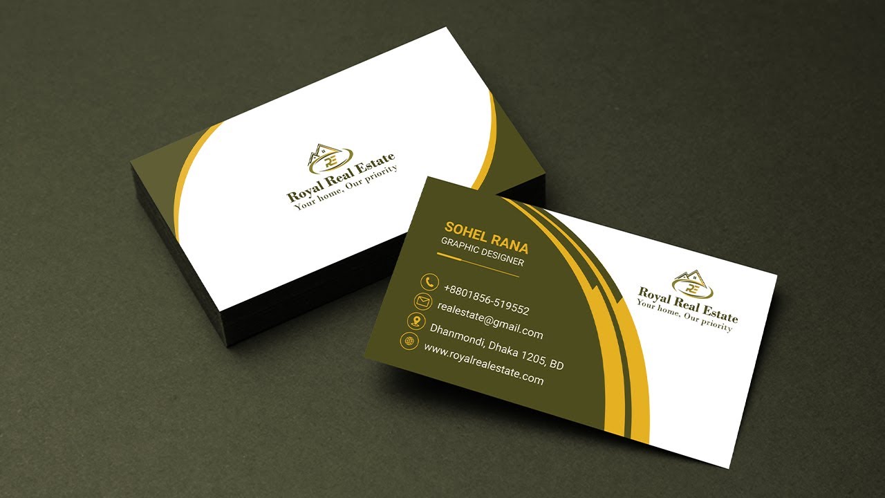 How to Create professional Business Card Design in Illustrator cc Bangla Tutorial by freelancerranam