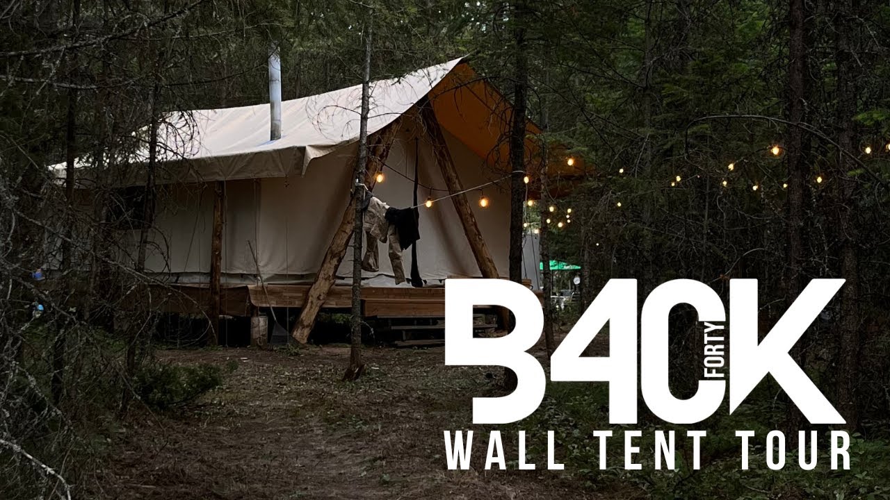 2023 Wall-tent Tour (14X20 canvas tent on raised platform) BC Canada