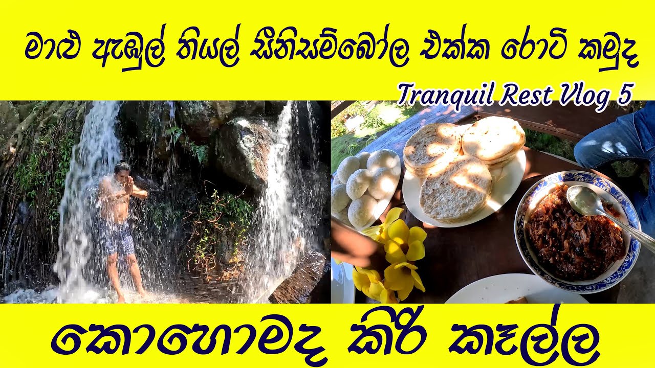 හෙලබොජුන් එකේ කෑමනම් පිස්සුවක් 😍 කුඹුර මැද තියෙන දිය ඇල්ලට ඔලුව ඇල්ලුවා🧡 Beautiful Sri Lanka