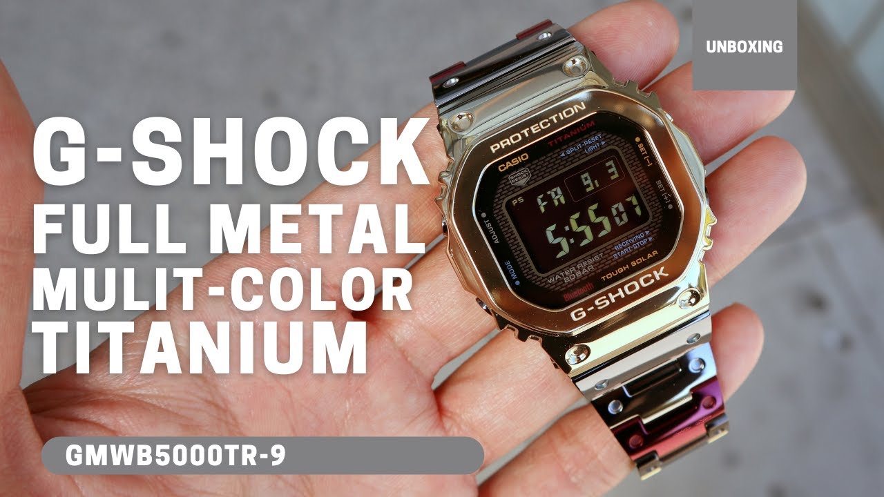UNBOXING G-SHOCK MULTI-COLORED TITANIUM GMWB5000TR-9