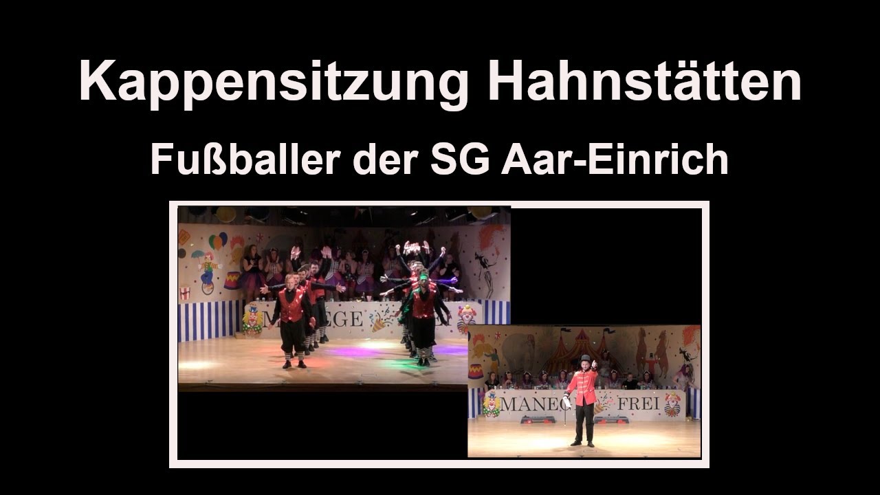 Kappensitzung Hahnst&auml;tten/ Auftritt der Fu&szlig;baller