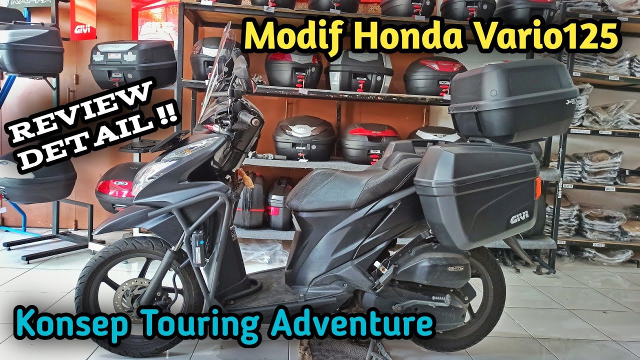 Modifikasi Honda Vario Menjadi Konsep Touring Adventure | Full Box Givi E43ntl E22or