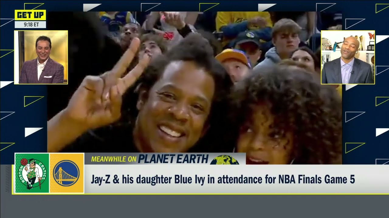 Blue Ivy looked embarrassed by Jay-Z at Game 5 😁