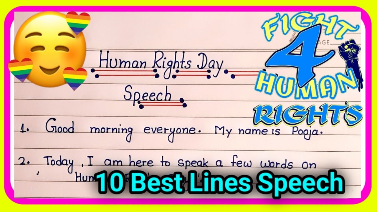 10 lines speech on human rights day ||speech on human rights day ||human rights day speech|Reena