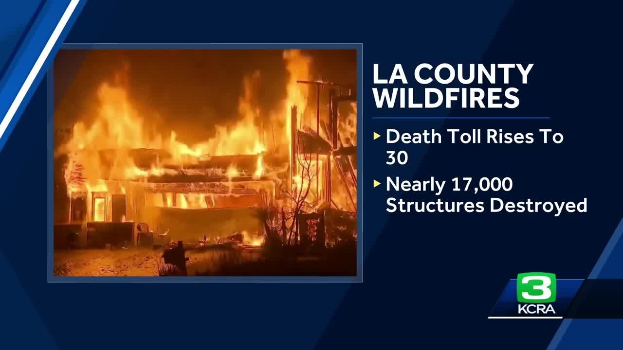 Death toll for January Los Angeles wildfires rises to 30