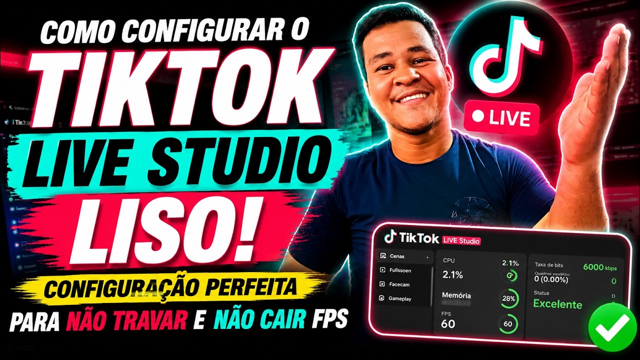 Como Configurar o TikTok Live Studio LISO! Configuração Perfeita para NÃO TRAVAR e NÃO CAIR FPS