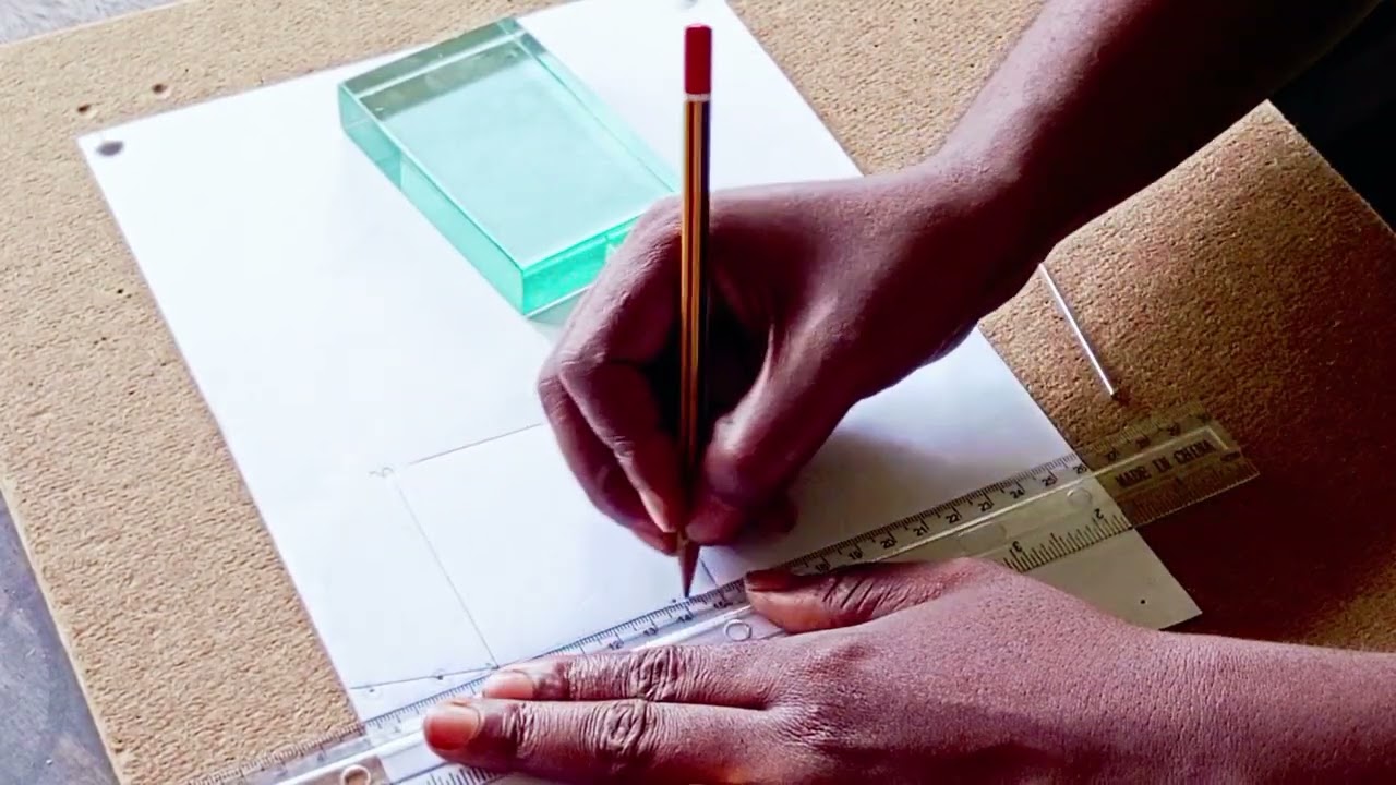 REFRACTION OF LIGHT THROUGH RECTANGULAR GLASS SLAB