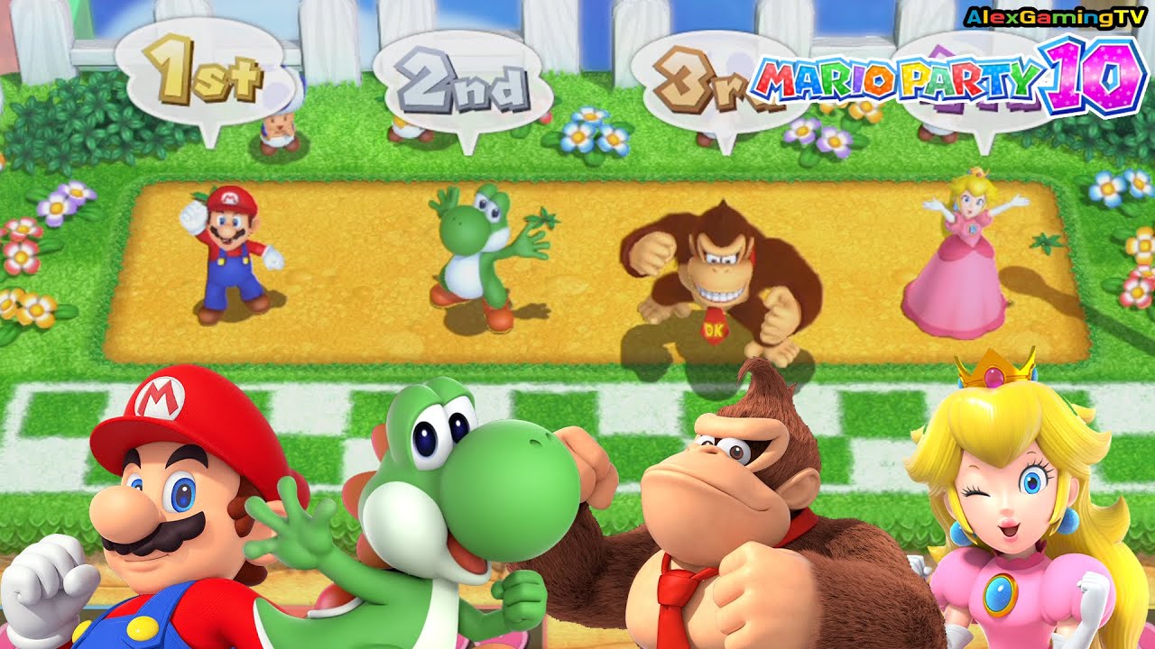 Mario Party 10 - Haunted Trail Board (Mario vs Yoshi vs DK vs Peach) (マリオパーティ10)