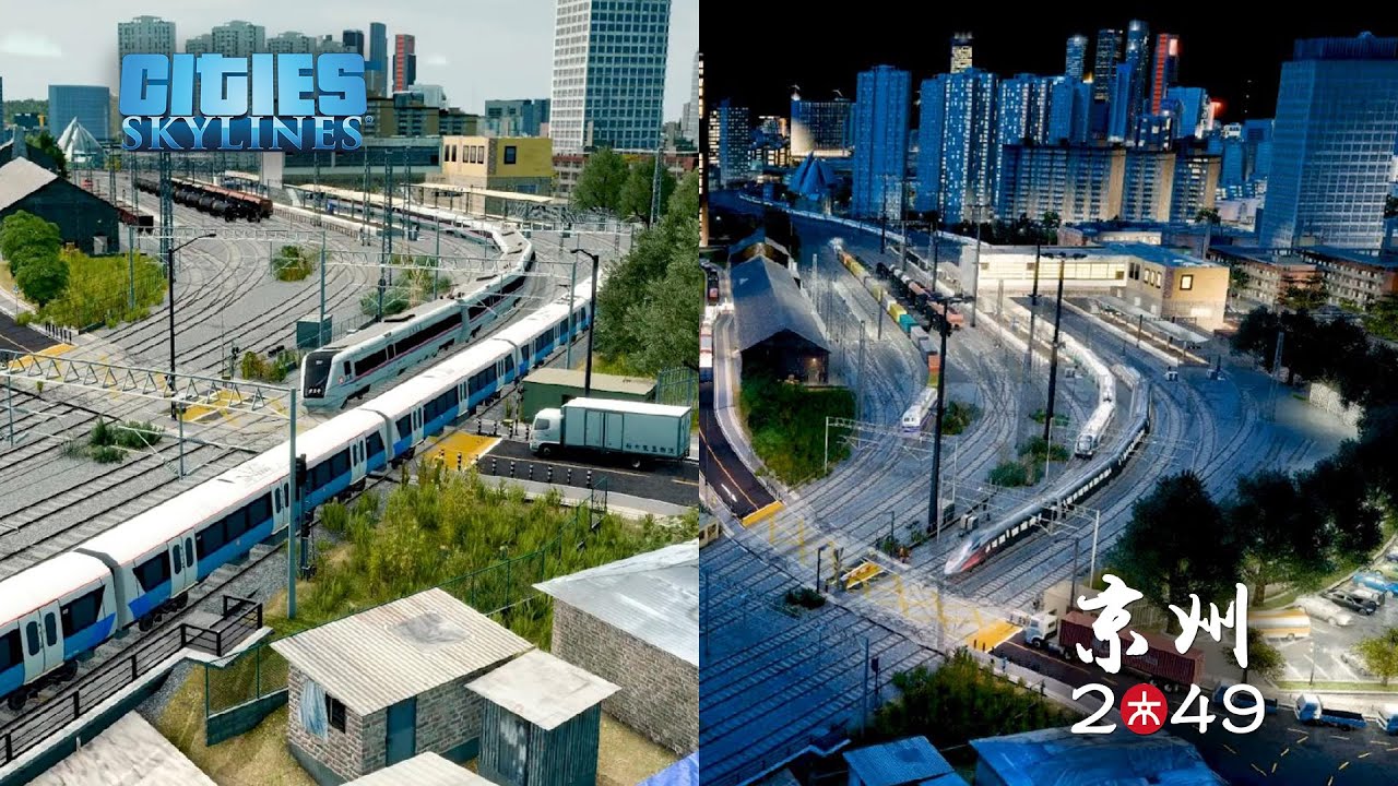 Cities Skylines : A Railway Crossing in Rush Hour
