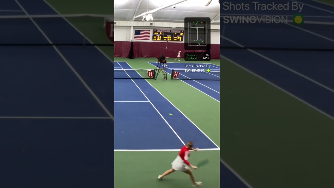 Harvard&rsquo;s Claire Shao with the monster forehand 🚀 #tennis #tennisplayer #collegetennis