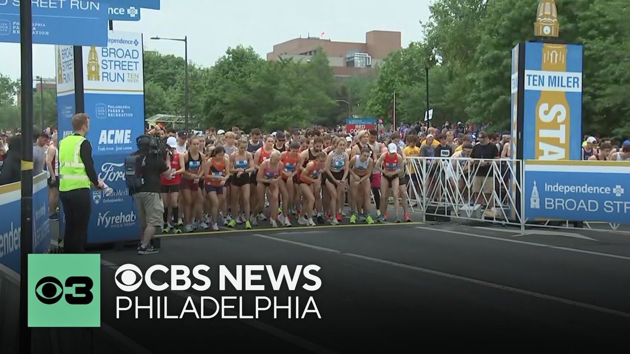Broad Street Run gets underway in Philadelphia as elite runners cross the starting line