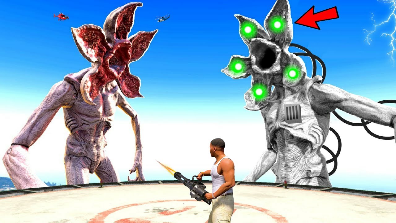 Scary DEMOGORGON Attacked AND Destroys LOS SANTOS In GTA 5 - FRANKLIN Vs DEMOGORGON