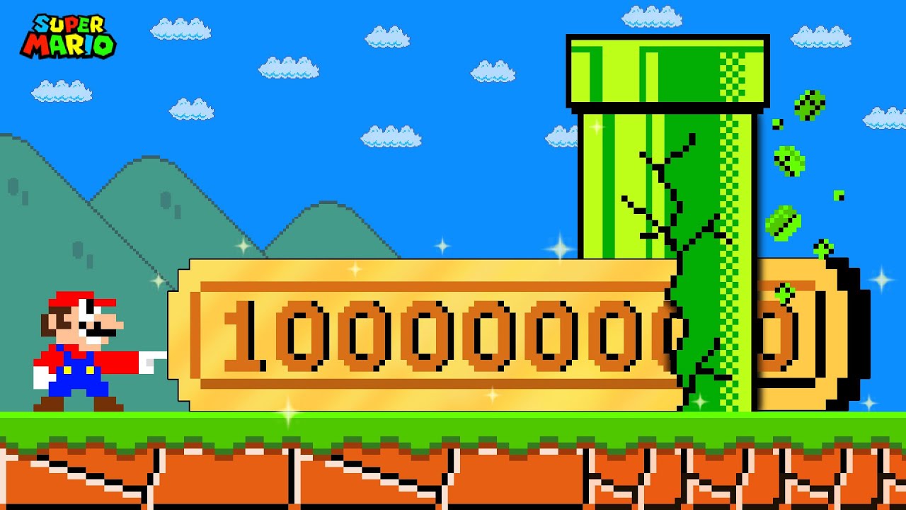 Super Mario Bros., But When Everything Mario Touches Gets LONGER
