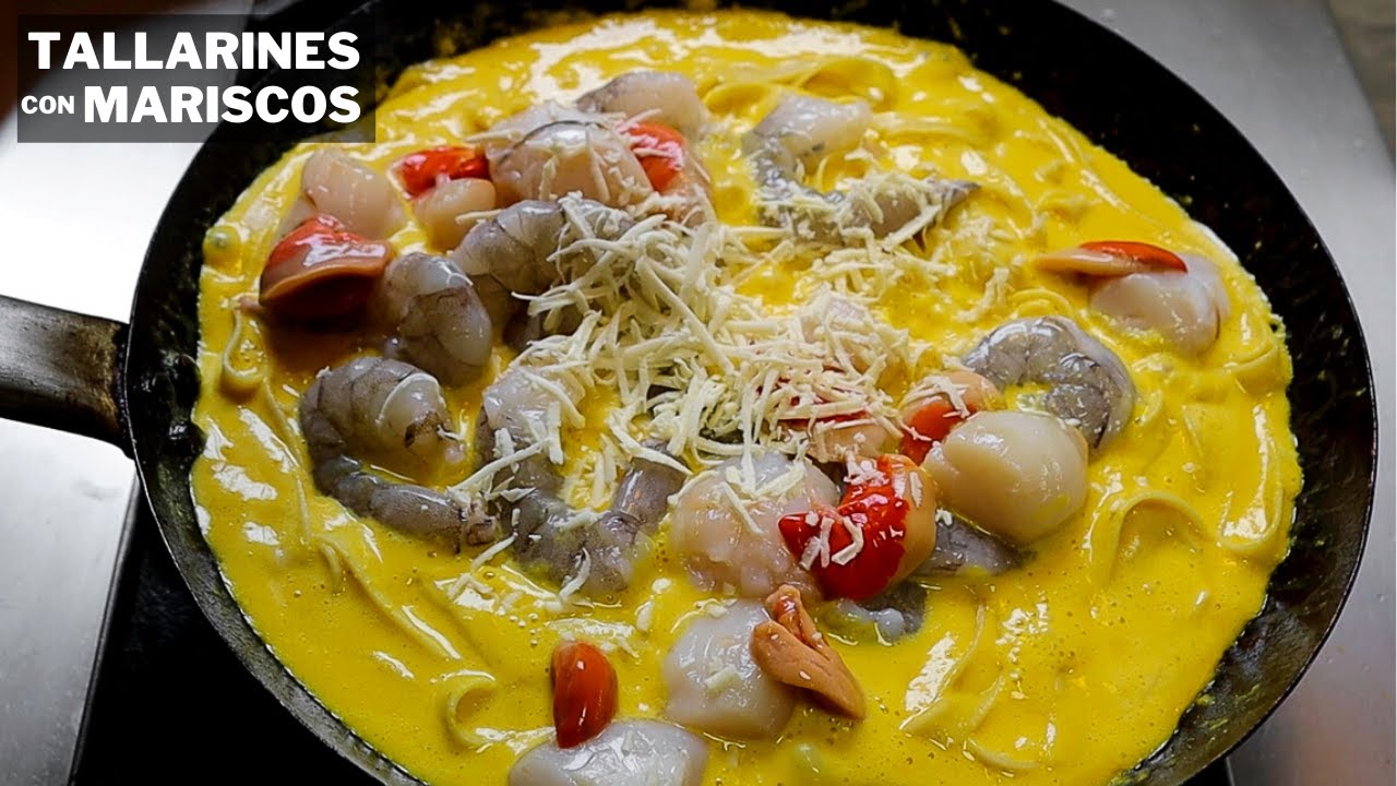 TALLARINES A LA HUANCAINA CON MARISCOS - SABOR MARINO | Abelca