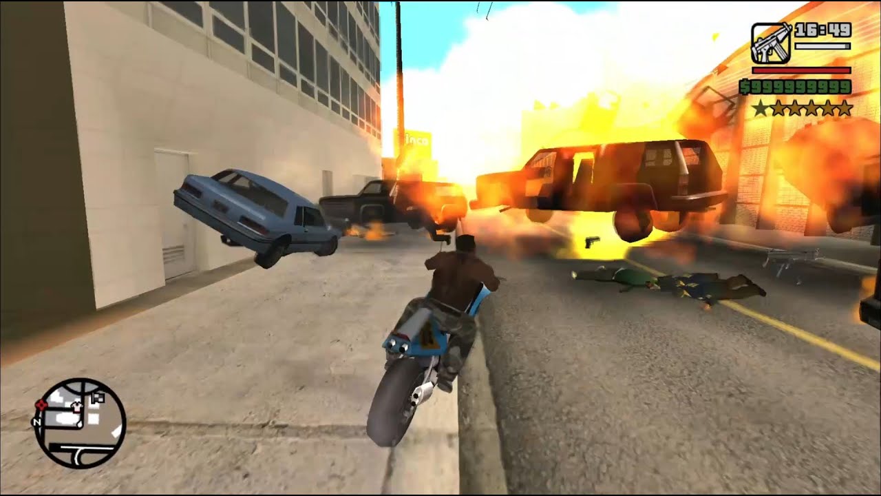 GTA San Andreas - CJ fights the military army without surrender - Six Stars