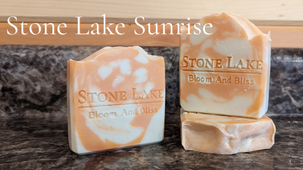 Stone Lake Sunrise Cold Process Soap 🫧☀️🍊