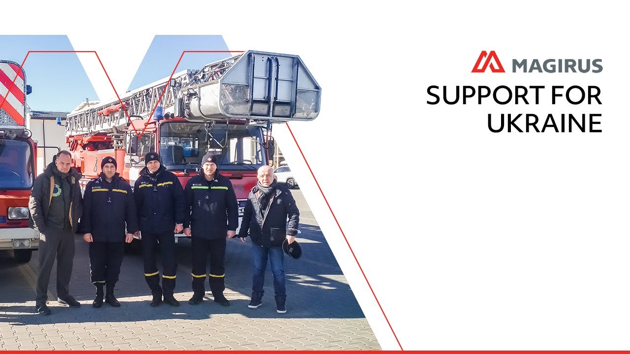 Magirus donates turntable ladders to support Ukrainian firefighters