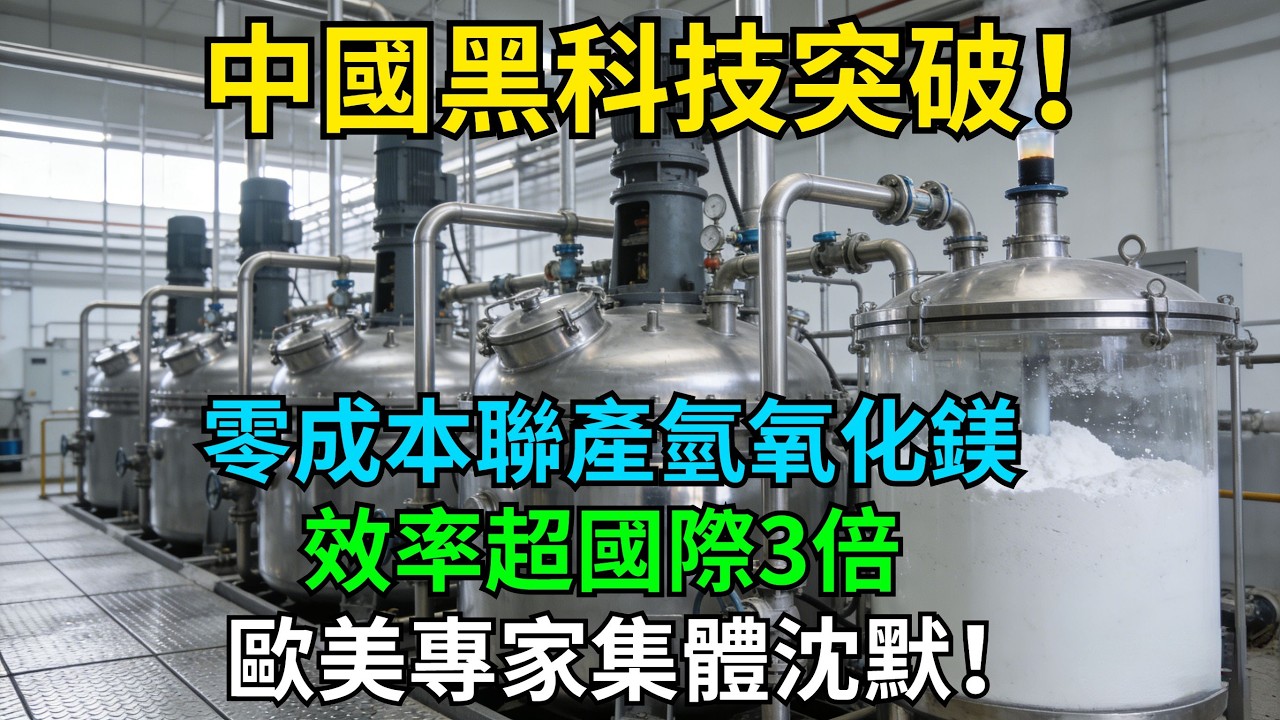 中國海水製氫黑科技突破！零成本聯產氫氧化鎂，效率超國際3倍，歐美專家集體沈默！ #科普#超級工程#中國基建#建造#中國製造#工程#能源