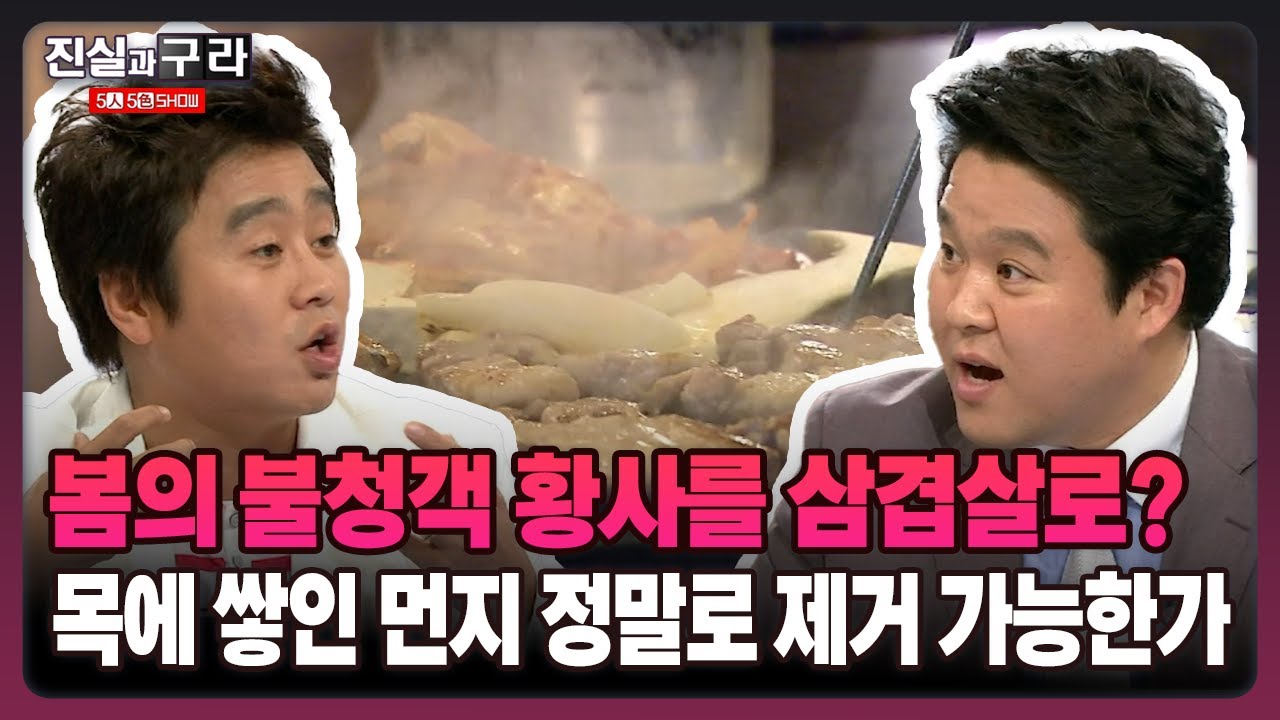 [최진실의 진실과 구라] 봄의 불청객 황사를 삼겹살로? 목에 쌓인 먼지 정말로 제거 가능한가