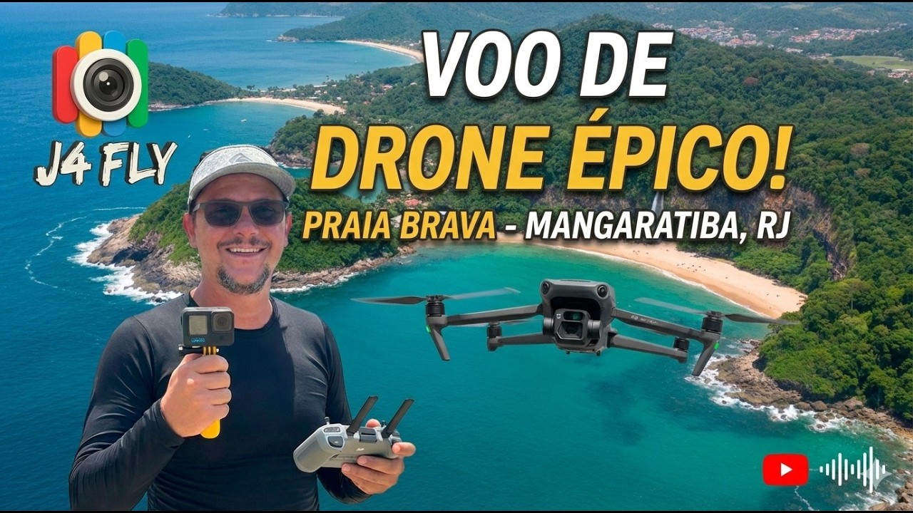 Sobrevoando o Paraíso: Praia Brava em Mangaratiba 🌴✨