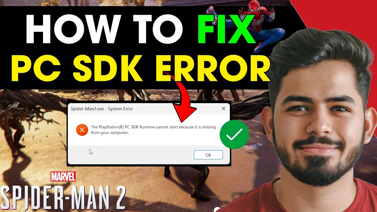 Как исправить ошибку PlayStation PC SDK в Marvel's Spider-Man 2 | БЫСТРОЕ РУКОВОДСТВО