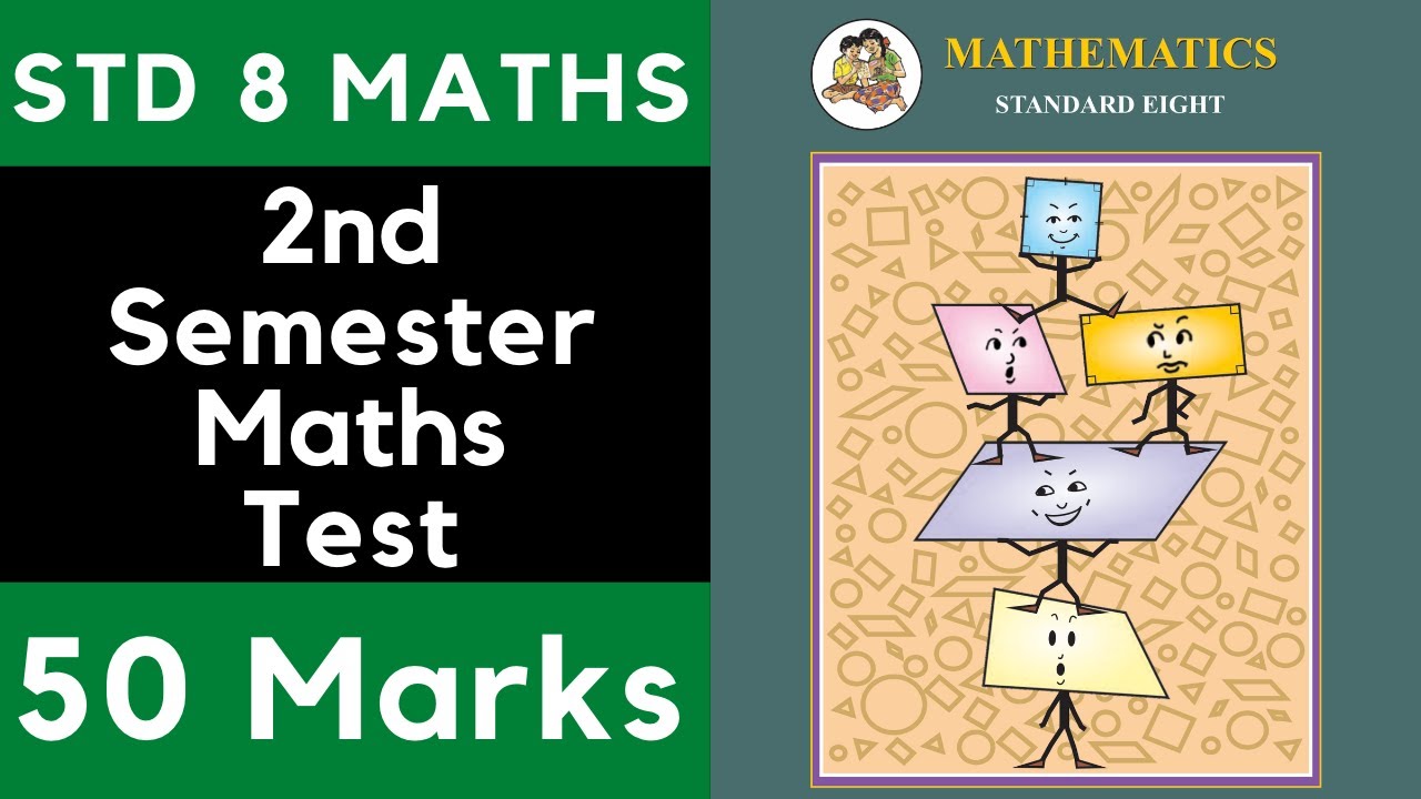 8th Standard 2nd Semester 2023 Maths Test 50 Marks | Std 8th Maths | Chapters 10 to 17
