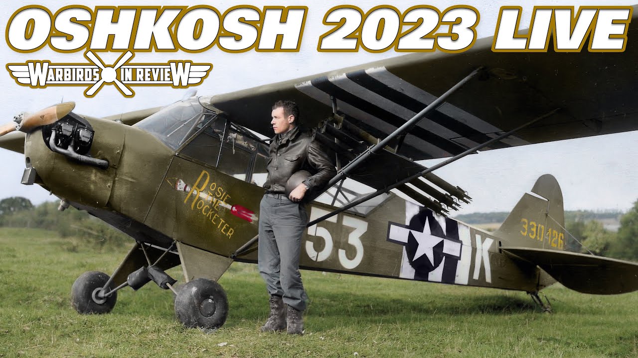 Oshkosh 2023 Live | Piper L-4 Grasshopper | Warbirds In Review